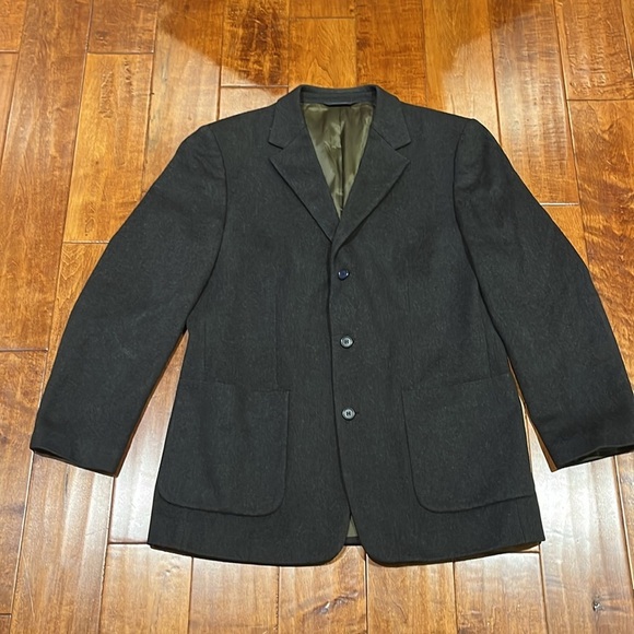 J crew Wool Cashmere Three Buttons Charcoal Grey Blazer Size 42R - Picture 4 of 11